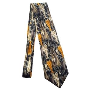 Rare Christopher Reeve Collection Tie Michael Girard Fish Design 100% Silk